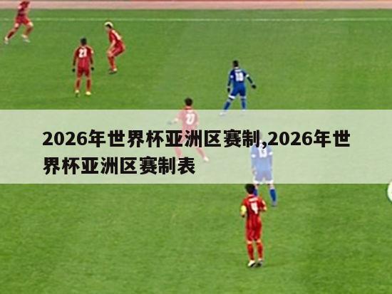 2026年世界杯亚洲区赛制,2026年世界杯亚洲区赛制表